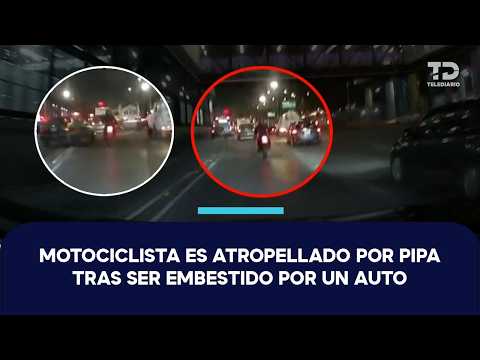 Así fue como automovilista embistió a motociclista en Indios Verdes tras invadir carril del Metrobús
