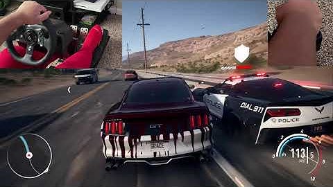 Running From Police on NFS Payback (Steering Wheel + Gear Shifter) Gameplay