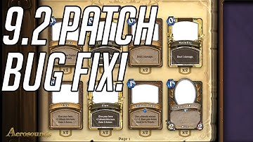 Hearthstone Patch 9.2 Bug Easy Fix!