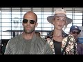 Jason Statham And Rosie Huntington-Whiteley Turning Heads At LAX