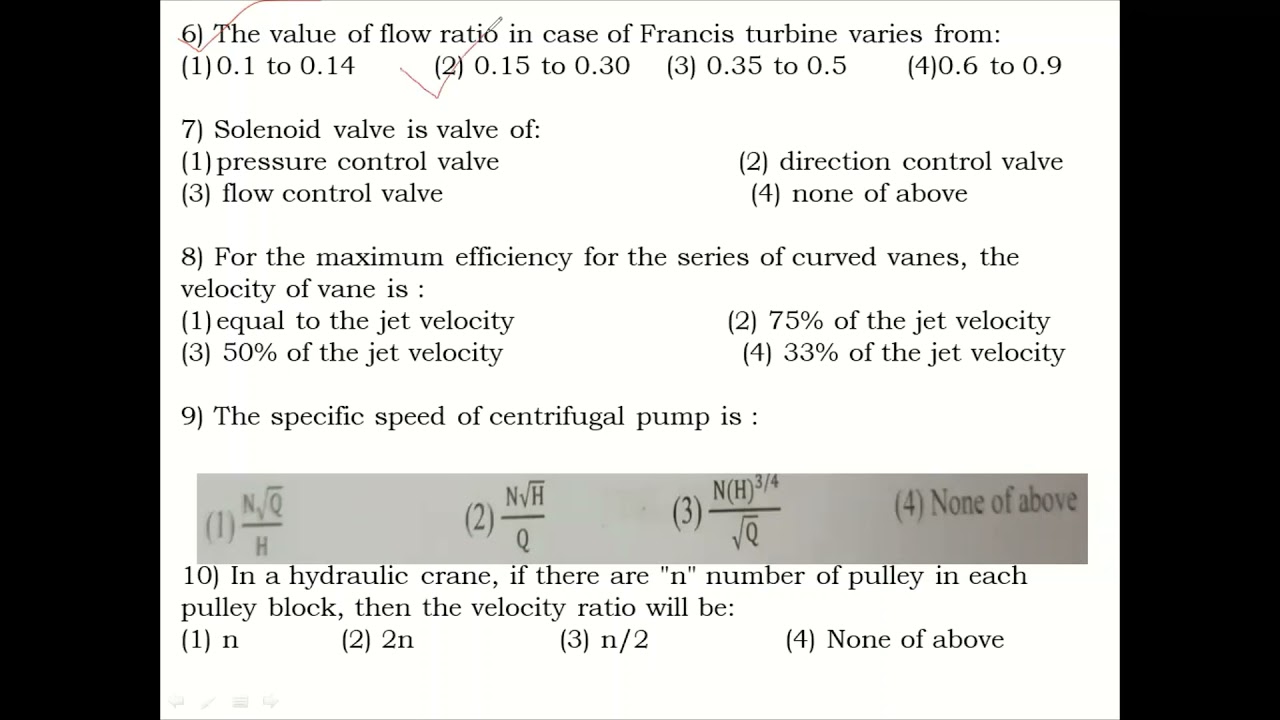 AMVI RTO Hydraulic Machines Previous Paper Analysis 2017/AMVI RTO MAINS 2020/Fluid mechanics 2017