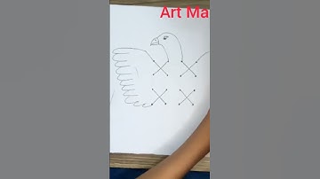 How to draw eagle fron 4×4 cross and dots|toturial step by step Bald eagle #eagle #dots