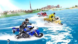 Bike Racing Games - Water Bike Surfing Race: Miami Beach Stunts Ride - Gameplay Android free games screenshot 5