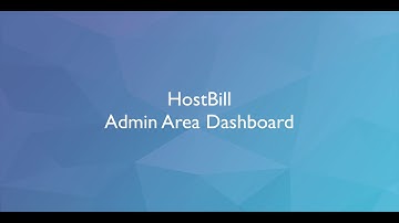 HostBill Admin Area dashboard