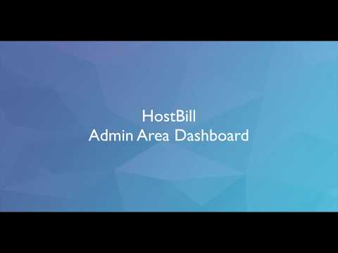 HostBill Admin Area dashboard - video from HostBill