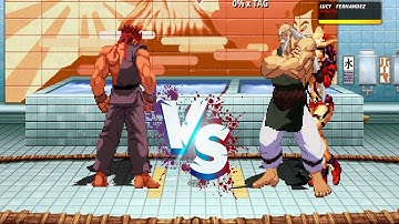 Evil Ryu Vs Gouken & Lucy Hernandez | SNK VS CAPCOM MUGEN