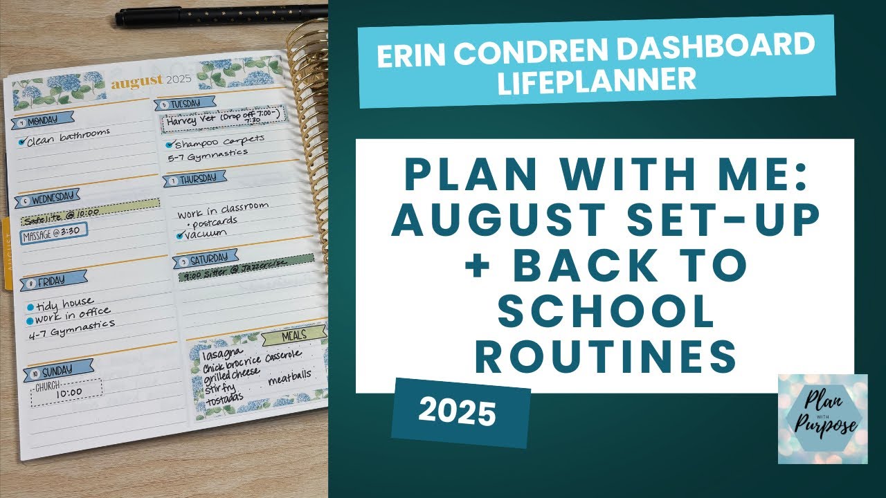 Plan With Me: August Planner Setup + Back to School Routines