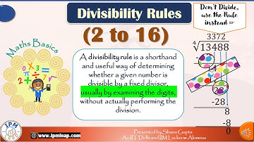 Divisibility Rules ( 2 to 16) | Maths Basics Tutorial
