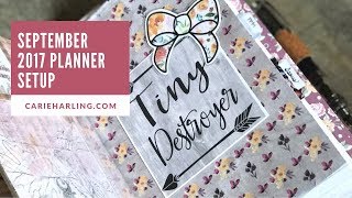 September 2017 Planner Setup - B6 Chic Sparrow Pemberley Angel
