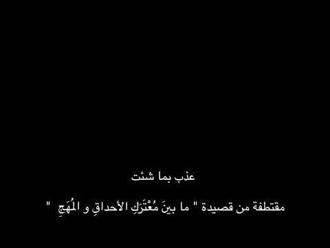 عذ ب بما شئت للشاعر ابن الفارض بصوت علي محمد آل مطر