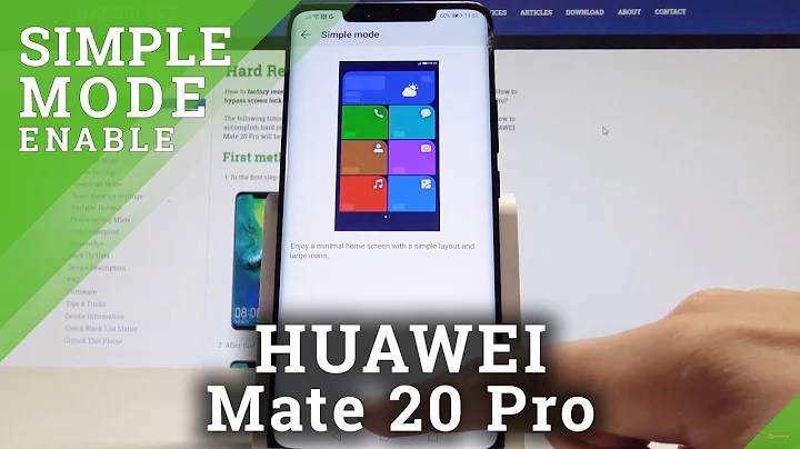 Simple Mode HUAWEI Mate 20 Pro - Enable EMUI Easy Mode