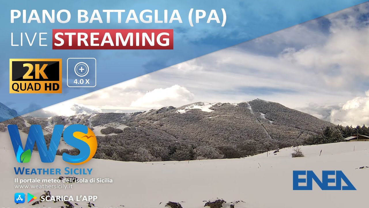 🔴 Piano Battaglia live webcam, Madonie - Panoramica Monte Mufara