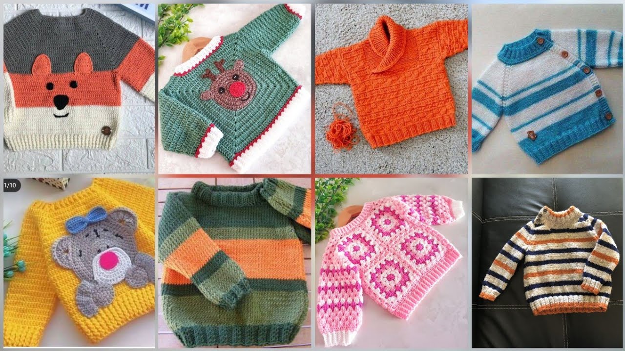 Very Beautiful Baby Sweater Design/Knitted Crochet Sweater Design For