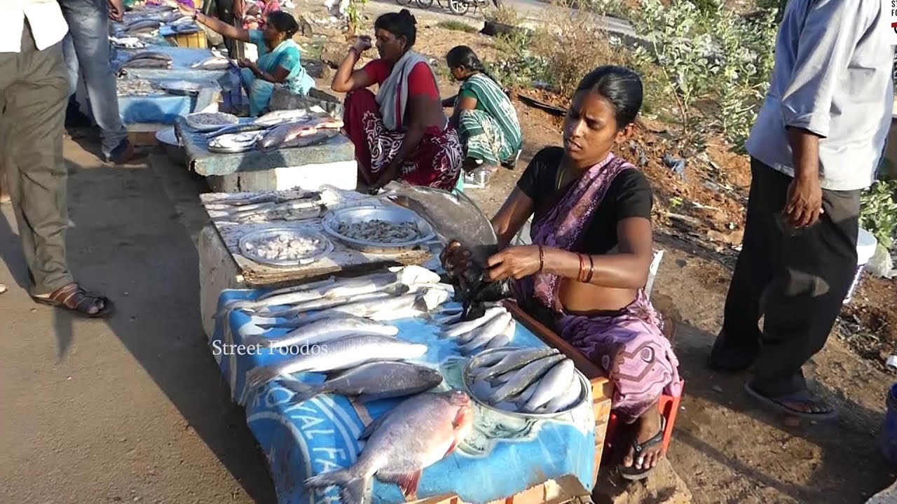Amazing Fish Market & Cutting Skills in Kakinada Harbour مهارات مذهلة