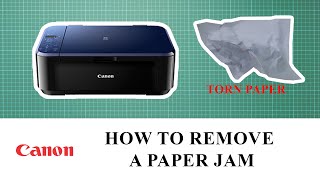 How To Remove a Paper Jam Inside the Printer | Canon PIXMA E510 | Fix | Torn Paper