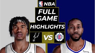 Kawhi Leonard Faces Off With Rookie Dante Valentine | Spurs vs Clippers