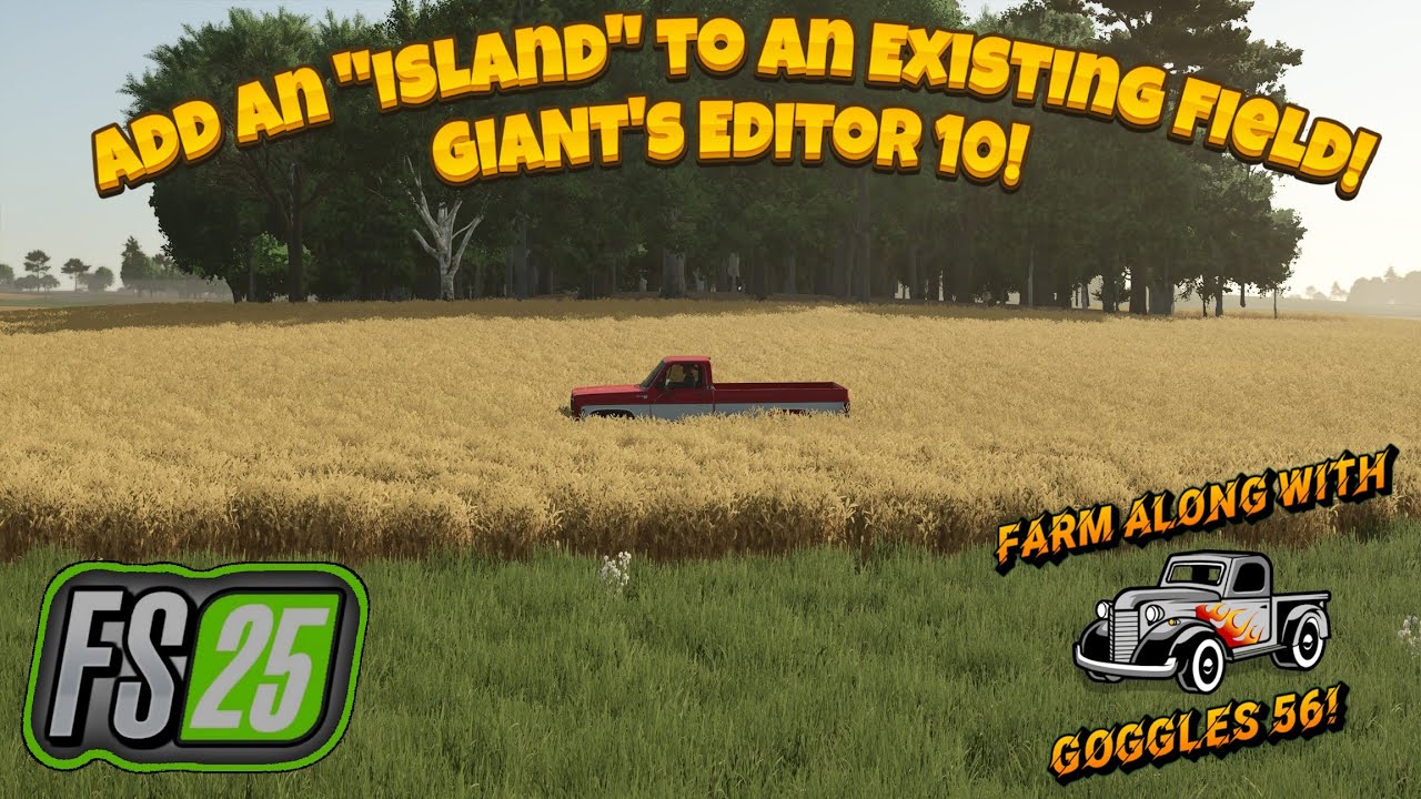 FS25 | How to Create an Island In the Middle of an Existing Field Using Giant's Editor 10!