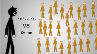 100 Men Vs Cartoon Cat Trevor Henderson
