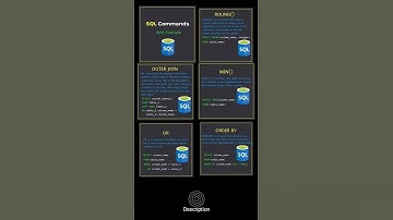SQL Commands Explained in 30 Seconds | ROUND(), OUTER JOIN, MIN(), OR, ORDER BY #sqlcommands #shorts