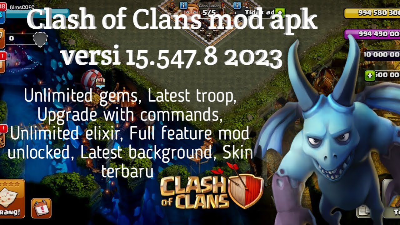 CLASH of CLANS Mod Apk original update fitur dan dan