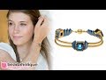 How to Make a Two Strand Noodle Bead Bracelet with Swarovski Crystal Imperial Stones