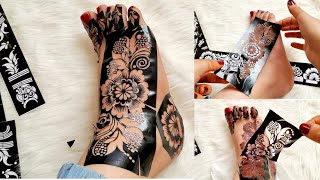 نقش حناء وافكارسهلة وسريعة وجديدة  روووعة استكرات حناء 9 Beautiful Stickers Mehndi Design For foot