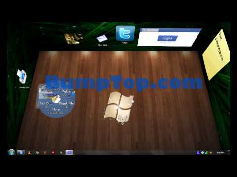 BumpTop 3D Desktop enhancement software Tutorial Install and Change BumpTop's theme