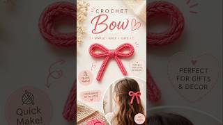Crochet Bow 🎀 Easy Tutorial for Beginners | Hair Bow in 5 Minutes | hunar e crochet by fatma shine