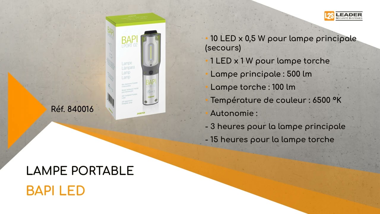 Lampe portable BAPI - YouTube