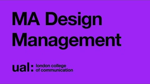 MA Design Management Online Open Day