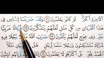برنامج إعراب القرآن الكريم سورة الزمر آية (27+28)