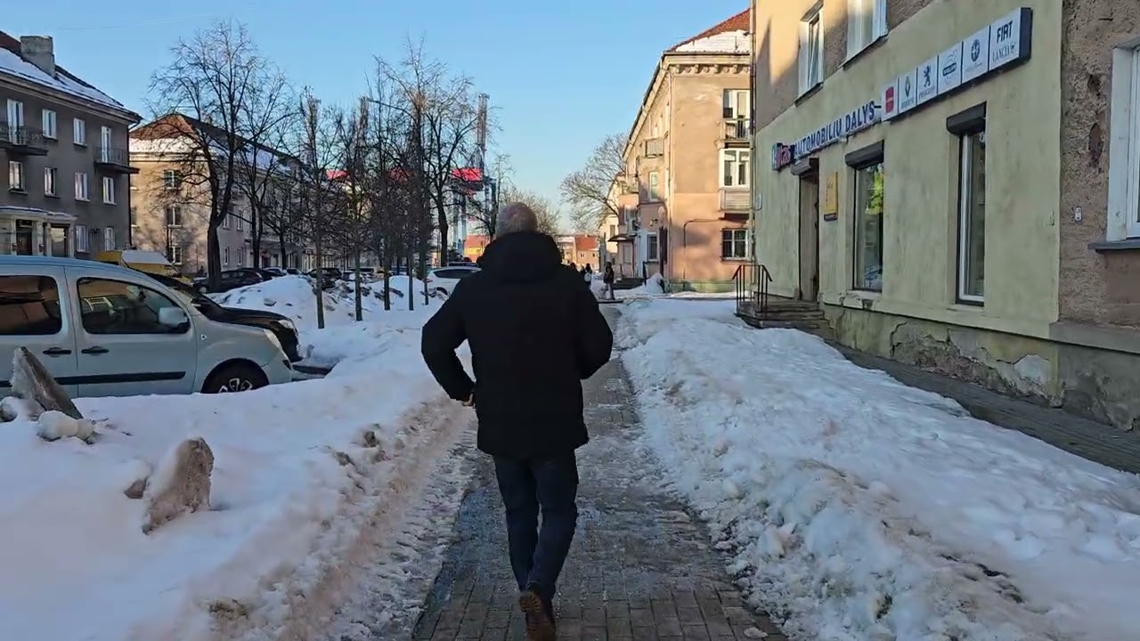 🇱🇹 Naikupės gatvė Klaipėdoje ❄️ -3°C 9:08 2026 m. vasario 25 d. #riportas #klaipėda