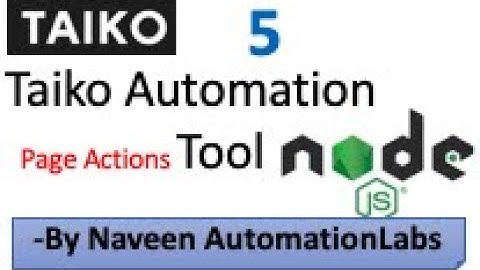 Taiko - Different Page Actions Methods - Part -5