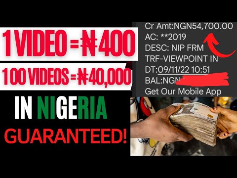 [I Got Paid N54,700 Today] How To Make Money In Nigeria Watching Videos