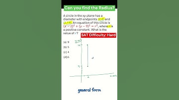 Radius of a Circle #maths #circle #sat