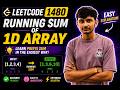 LeetCode 1480 | Running Sum of 1D Array Explained 🔥