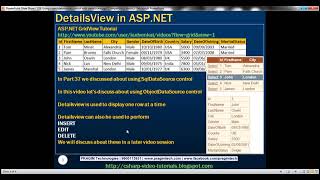 38 Using objectdatasource control with detailsview   Part 38 undefined