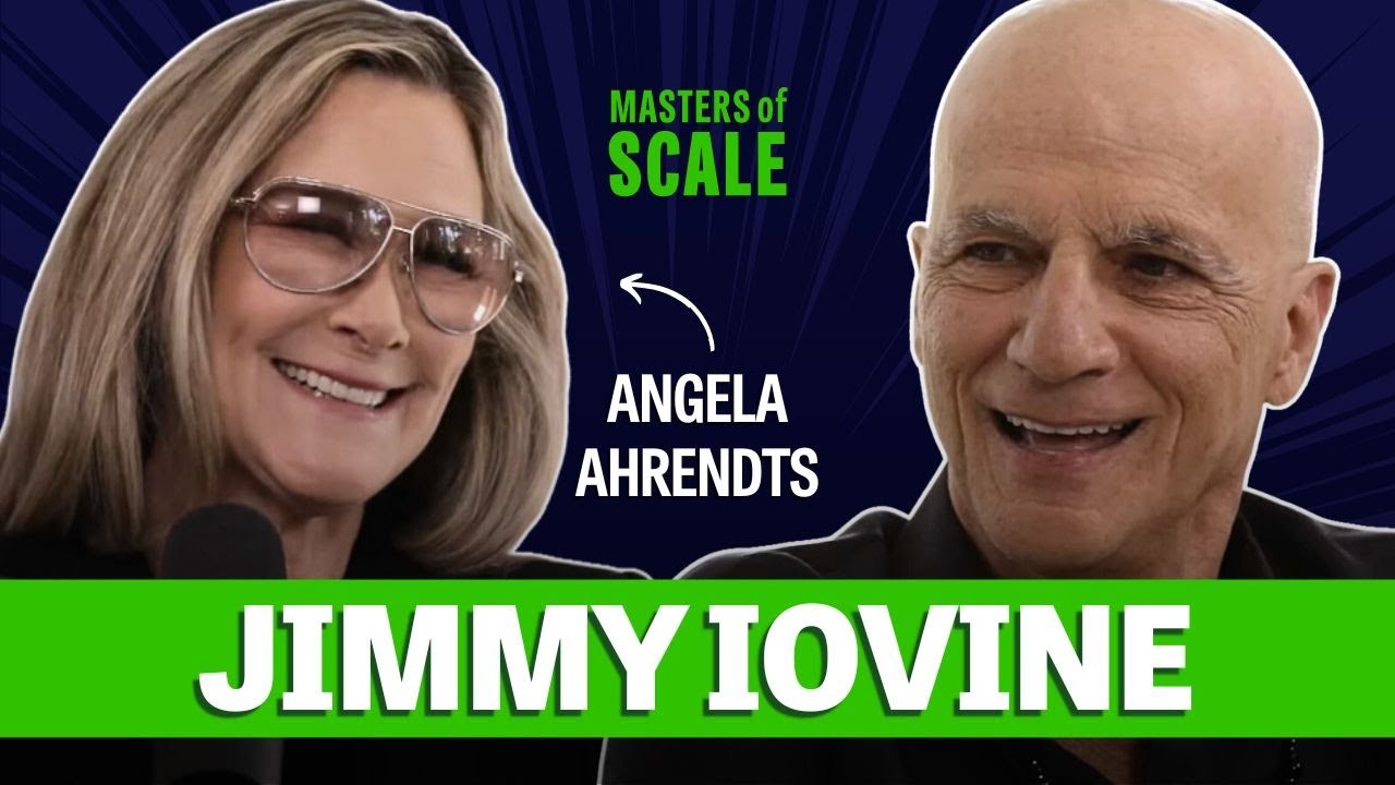 Jimmy Iovine appears on Masters of Scale with host Angela Ahrendts, reflecting on his career from recording engineer to Apple executive.