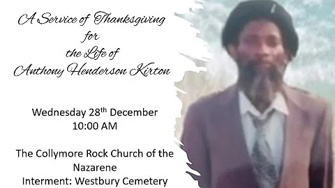 A Service of Thanksgiving for the Life of Anthony ...