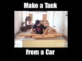 Destroy The 16-seal Car To Make A Tank P3 #shorts #diy #woodworking