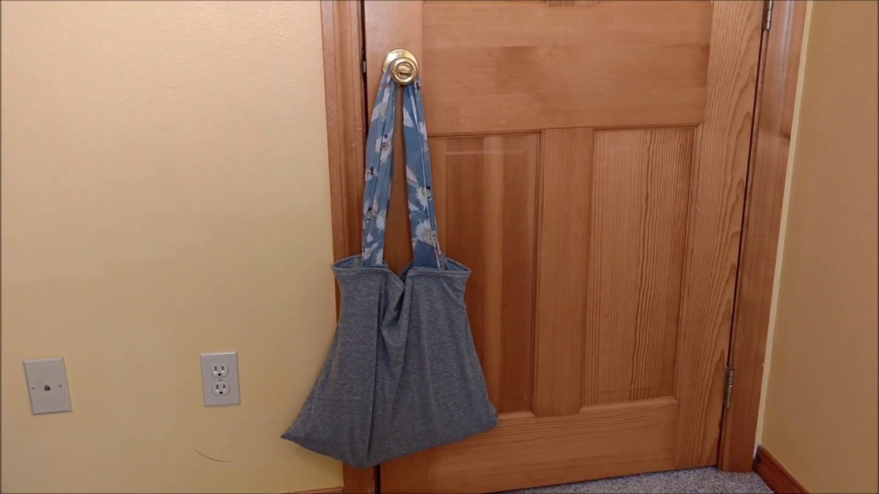 Tutorial Reusable Shopping Bag using Dollar Tree Scarves Dollar