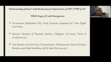 Perspectives on IBC - An Array (Series - XIV) | Credit Management Process