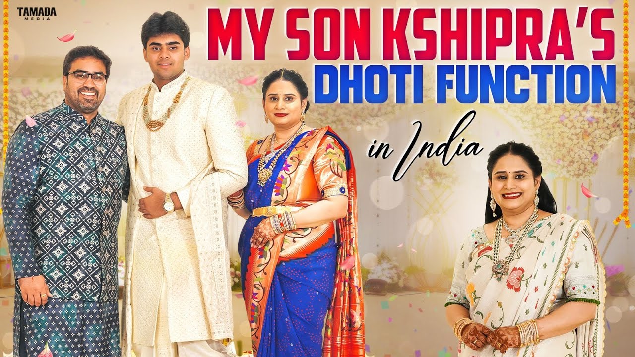 My Son Kshipra’s Dhoti Function | Traditional Ceremony Vlog | Family Celebrations || TAMADA MEDIA