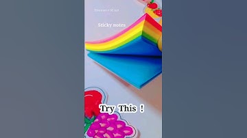 Sticky notes ideas ~5 minute hack #creativeart #shorts #stickynotes #diy#art