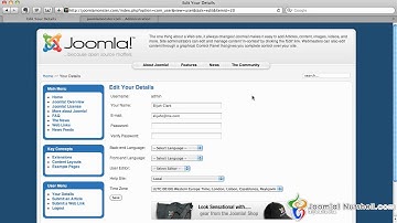 User Manager Details - Joomla Nutshell 1.5 Tutorials