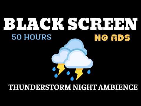 Thunderstorm Night Ambience | Rain Sounds for Deep Sleep & Relaxation