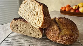 Bake with me the tastiest sesame sourdough bread