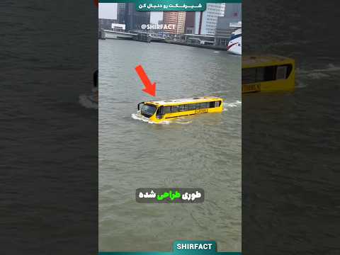 این راننده اتوبوس با تمام سرعت وارد رودخونه میشه