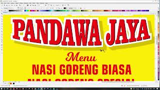 FREE CDR DESAIN BANNER NASI GORENG PANDAWA JAYA