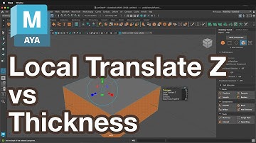 Extrude Local Translate Z vs Thickness - Maya Tutorial